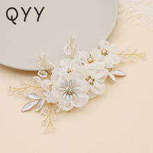 QYY Fashion 2019 Rhinestones for Hair Comb Bridal Flower Wedding Hair Jewelry Accessories Wedding Hair Combs Ornaments for women 2024 - buy cheap