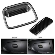 2PCS ABS Glove Box Handle Lid Cover Trim Inner Decor Fits for bmw X1 E84 2011 2012 2013 2014 2015 Carbon Fiber Texture 2024 - buy cheap
