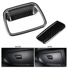 Cubierta embellecedora de cubierta de mango de guantera ABS, decoración interior para bmw X1 E84 2011 2012 2013 2014 2015, textura de fibra de carbono, 2 uds. 2024 - compra barato