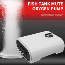 8w bomba de oxigênio do tanque de peixes mini compressor de ar ultra-baixo nível de ruído bomba de oxigênio do aquário 4 tomadas para o oxigênio do aumento da pedra do ar 2024 - compre barato