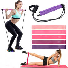 Conjunto de cordas elásticas, para exercícios de resistência, fitness, pilates, ioga, fitness, 6 peças 2024 - compre barato