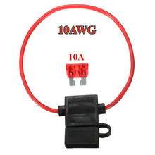 1 PCs 10 AWG fuse holder on wire, waterproof connector, fuse standard, car holder 2024 - buy cheap