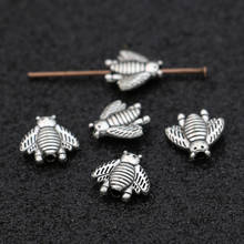 30pcs Antique Silver Plated Bee Spacer Beads for Jewelry Making Bracelet Loose Beads DIY Jewelry Accessories 10mm 2024 - buy cheap