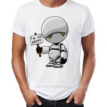 Мужская футболка Марвин Параноидальный Android Автостопом по Галактике забавные выдуманные Потрясающие художественные печатные футболки 2024 - купить недорого