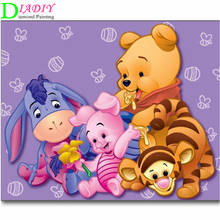 Full Square/Round Diamond 5D DIY Diamond Painting Kits "Winnie the Pooh family" 3D Embroidery Cross-stitch Mosaic Art Home Decor 2024 - buy cheap