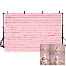 Mehofond Pink Brick Wall Backdrop Texture Girl Newborn Baby Shower Birthday Photography Background Decor Photo Studio Photocall 2024 - buy cheap