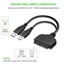 Brand New 22 Pin SATA to USB 3.0 Adapter Cable for 2.5 Inch SATA Hard Disk Drive Converter 2024 - buy cheap