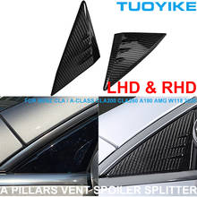 Carbon Fiber Car External A Pillars Vent Spoiler Splitter Decoration Panel Trim Sticker For Mercedes BENZ CLA200 CLA260 A180 AMG 2024 - buy cheap