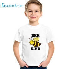 Camiseta con estampado de dibujos animados para niños y niñas, ropa divertida con letras tipo abeja, de manga corta, de verano, oHKP5374 2024 - compra barato