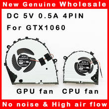 Laptop cpu gpu cooling fan cooler radiator for Dell G3 G3-3579 3779 3776 G5-5587 GTX1060 DC 5V 0.5A 2024 - buy cheap