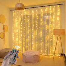 3M LED Curtain Garland on the Window USB String Lights Fairy Festoon With Remote New year christmas decorations for home navidad 2024 - buy cheap