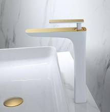 Vidric Solid brass White and gold Bathroom basin Faucet Brass Sink Mixer Bathroom Sink Hot and Cold Tap Bathroom Sink Basin Mixe 2024 - buy cheap