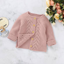 FOCUSNORM 0-18M Autumn Winter Princess Baby Girls Sweater Coat Long Sleeve Knit Solid Single Breasted Jacket 2024 - buy cheap