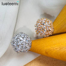 LUOTEEMI New Luxury AAA Clear Cubic ZIrconia Elegant Bowknot Wedding Rings Women Bridal Engagement Free Shipping Wholesale 2024 - buy cheap