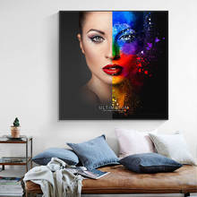 Double Dazzling Face Posters and Prints Wall Art Canvas Painting Modern Portrait Art Picture for Living Room Home Decor No Frame 2024 - buy cheap