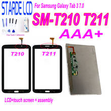 Tela lcd para samsung galaxy tab 3 7.0, t2105, t210, 3g, SM-T210 t211, versão wi-fi, touch screen, digitalizador, montagem 2024 - compre barato