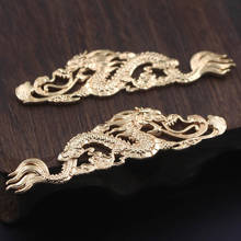 6pairs Brass Casted Dragon Phoenix Stamping Decoration High Quality Silver Gold Color For DIY Crafts Wedding Jewelry Accessories 2024 - buy cheap