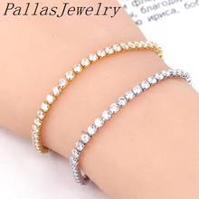 20Pcs Charm Bracelets For Women Gold Silver Color Bracelet CZ Bling Iced Out  Tennis Beads Link Women Jewelry Adjust Chain 2024 - buy cheap