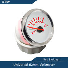 ELING Universal Waterproof 52mm Voltmeter Volt Gauge Meter 8-16V/16-32V  with Red Backlight For Boat Automobile Motor Yacht 2024 - buy cheap
