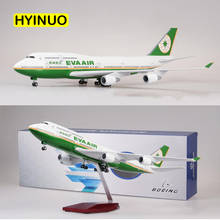 1/150 Scale 47CM Airline Boeing B747 Aircraft Taiwan EVA AIR Airplane Model W Light and Wheel Diecast 747 Resin Plane 2024 - buy cheap