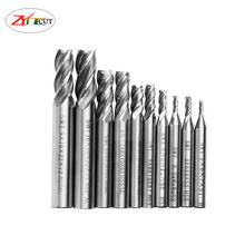 10pcs/set 1.5/2/3/4/5/6/7/8/9/10mm  End Mill Set HSS 4 Blades Flute High speed steel full Milling Cutter Router Bit， 2024 - buy cheap