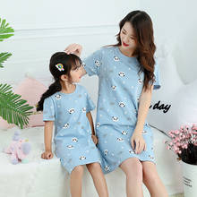 Модная детская ночная рубашка для девочек, ночная рубашка с пандой, Хлопковая пижама для маленьких детей, ночное платье принцессы для девочек, одежда для сна, Халат 2024 - купить недорого