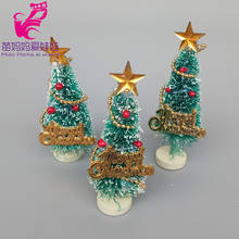 Mini árvore de natal para decoração de cenas, acessórios de uso doméstico para boneca 1/8 1/12 bjd caixa de exibição 2024 - compre barato