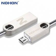 NOHON Micro USB Cable Fast Charging For Samsung Xiaomi Huawei HTC Android Mobile Phone Zinc Metal Cable Data Sync Charger Cable 2024 - buy cheap