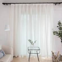 XTMYI Modern White Tulle Curtain for Living Room Bedroom Solid Sheer Voile Curtain for Kitchen Window Treatment Decorative 2024 - buy cheap