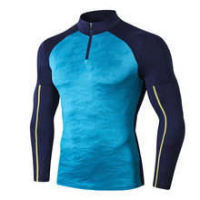 Sports Long Sleeve Men Zipper Shirt Men T-shirt Running Long Jersey Quick Dry Compression Tshirt Gym Tee Men Workout T Shirt Man 2024 - buy cheap