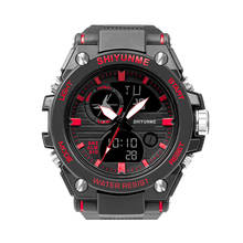 SHIYUNME-reloj deportivo para hombre, pulsera luminosa electrónica multifunción con alarma, doble movimiento, resistente al agua, Militar 2024 - compra barato