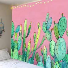 Cactus Watercolor Hand-painted Ins Style, Wall Hanging Living Room Bedroom Dormitory Decoration Cloth 2024 - buy cheap