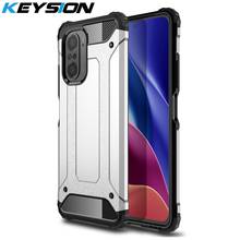 KEYSION Shockproof Armor Case for Xiaomi POCO F3 5G Mi 11i Hard PC + soft Silicone Phone Back Cover for Redmi K40 K40 Pro + Plus 2024 - buy cheap