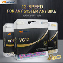 Corrente esportiva 12 velocidades prata vg mtb, corrente de 12 velocidades x1 x12 1x12, conector do sistema inclui ligações de 126l para bicicletas, peças de bicicleta 2024 - compre barato