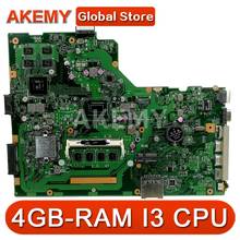 Akemy X75VC материнская плата для ноутбука ASUS X75VC X75VB X75VD X75V F75V протестированная оригинальная материнская плата 4G RAM I3-3217U CPU GT720M HM76 2024 - купить недорого