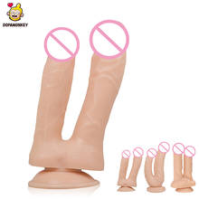 DopaMonkey Double Headed Dildo With Suction Cup Penis Sex Toys Dual Dildo For Woman or Couple Lesbian Masturbator Vagina Anal 2024 - buy cheap