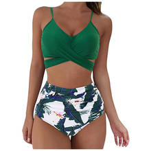 Bikini de leopardo para mujer, traje de baño de corte alto Sexy, conjunto de Bikini, traje de baño para mujer, conjunto de sujetador y bragas brasileñas G2 2021 2024 - compra barato