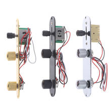 Placa de controle pré-carregado com fio de 3 vias, sela interruptor de botões para peças de guitarra telecaster, cromada/dourada/preta 2024 - compre barato