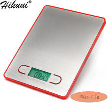 Balança eletrônica de cozinha de aço inoxidável, 5kg /1g ferramentas de precisão de medição, balança digital de cozinha, com gramas, pesa de lcd g lb oz 2024 - compre barato