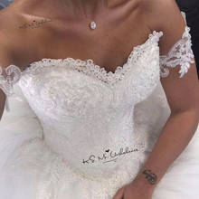 Vestido de Novia 2020 New Arab Ball Gown Wedding Dresses Sweetheart Lace Wedding Gowns Plus Size Bride Dress Short Sleeve 2024 - buy cheap