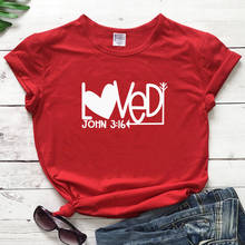 Camiseta entendido de jesus com estampas, camiseta de manga curta para o dia dos namorados, religiosa, feminina 2024 - compre barato