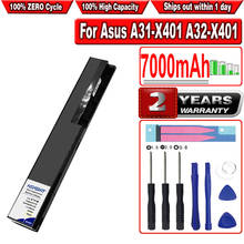 HSABAT 7000 мА/ч, A32-X401 Аккумулятор для ноутбука ASUS X301 X301A X401 X401A X501A A31-X401 A41-X401 A42-X401 2024 - купить недорого