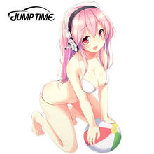 JumpTime 13cm x 7.5cm Japanese Anime Super Sonico Cartoon Car Styling Vehicle Creative Sticker Accessories Window Bumper Decals 2024 - buy cheap