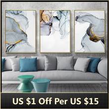 Canvas Painting Posters on The Wall Blue Gray Marble Wall Art Picture for Living Room Decoration Home Deco 2024 - buy cheap