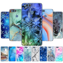 Funda trasera de silicona para huawei honor 7X, carcasa suave de tpu para teléfono honor 7x, carcasa de mármol, nieve, escamas, invierno y Navidad 2024 - compra barato