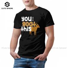 Camiseta con estampado de cabra para hombre, camisa de manga corta de algodón 100, a la moda, de gran tamaño para verano 2024 - compra barato