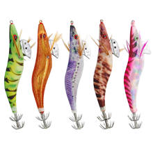 10pcs 2.5/3.0# Fake Shrimp Hook Wood Bait Fishing lure Wobbler Squid Jig Hard Bait Artificial Lure jigging Lure Octopus Bait 2024 - buy cheap