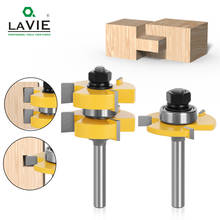 LAVIE 2 pcs 8mm Shank Tongue Groove Joint Router Bits T Slot Assemble Milling Cutter for Wood Woodworking Cutting Tools MC02054 2024 - buy cheap