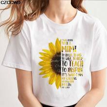 Summer New Letters And Daisy Vogue Print T-shirt Women Harajuku Funny T Shirt Ulzzang Casual Korean Short Sleeve Streetwear Tees 2024 - buy cheap