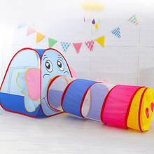 Piscina de bolinhas infantil com desenho de elefante, brinquedo dobrável para crianças, presente de aniversário 2024 - compre barato